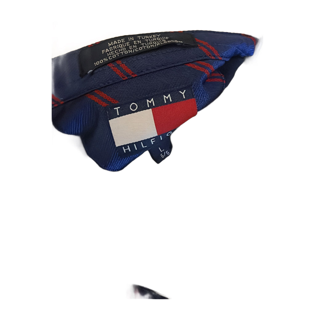 Vintage 90s-00s Red Tommy Hilfiger Harrington Jacket with Crest Logo Size Large