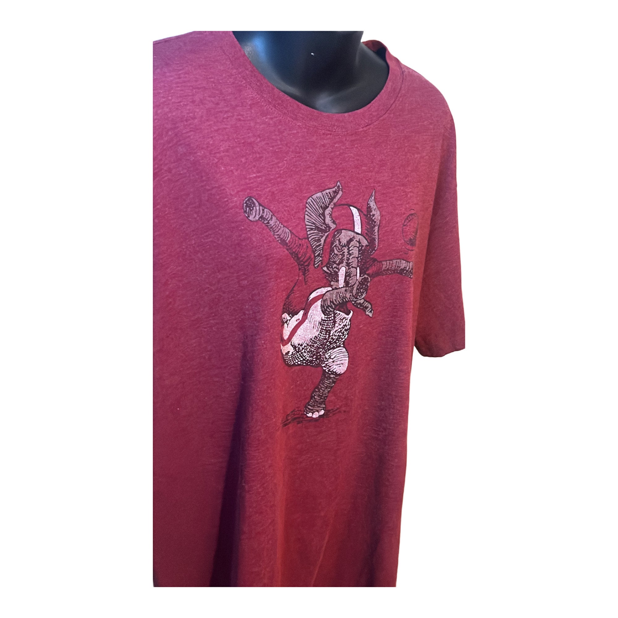 Vintage 80s-90s University of Alabama Crimson Tide Elephant Kick off T-Shirt Size XL '47 Brand
