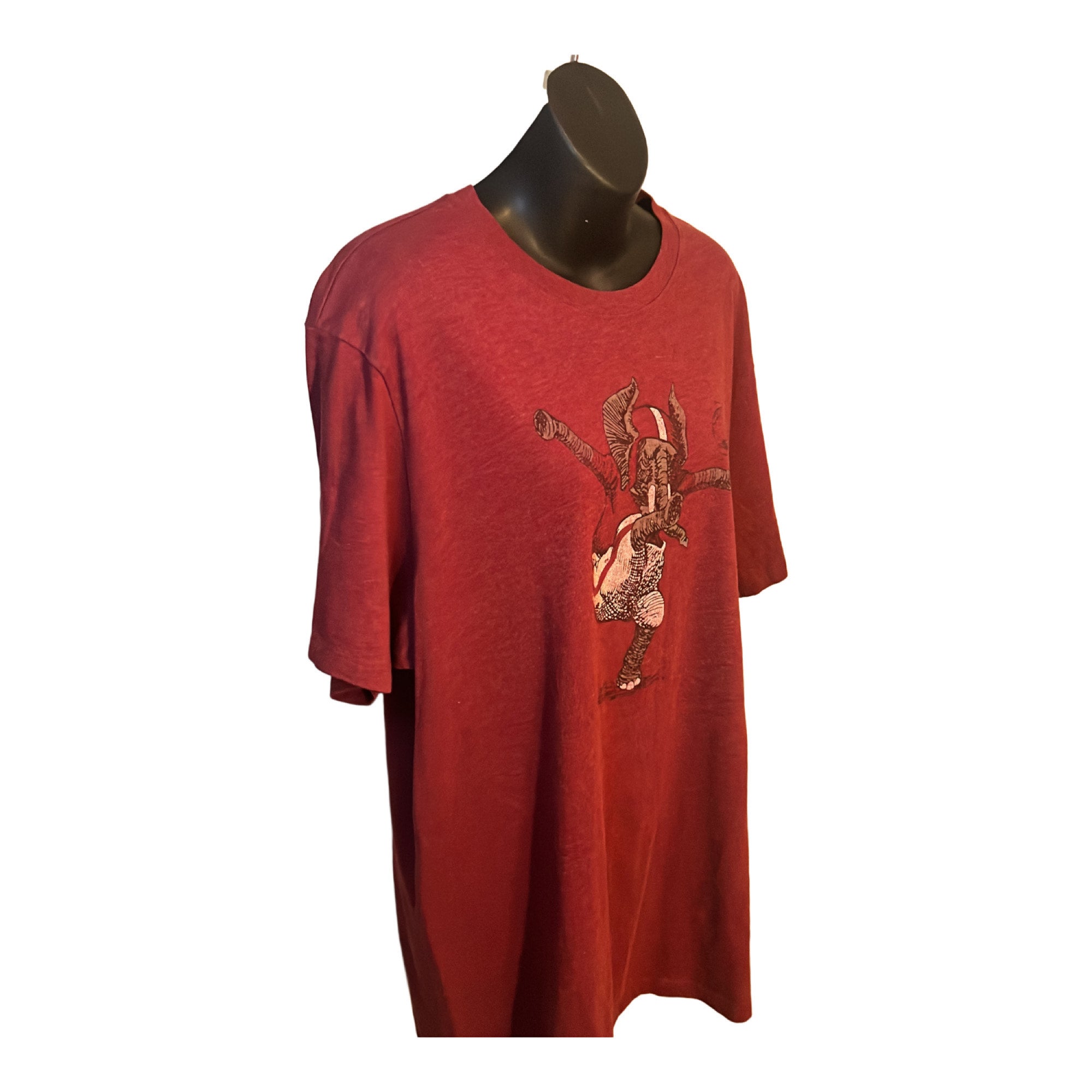 Vintage 80s-90s University of Alabama Crimson Tide Elephant Kick off T-Shirt Size XL '47 Brand
