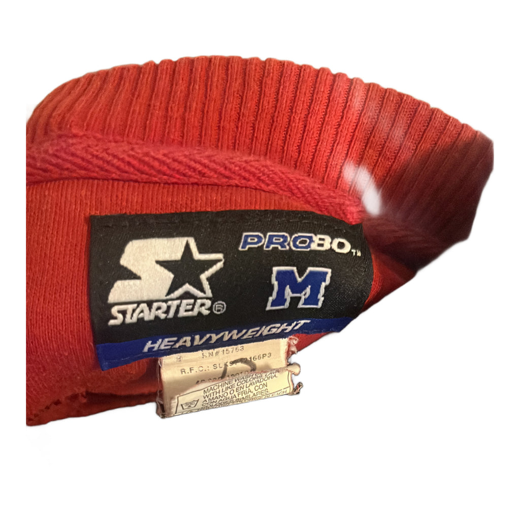 Vintage Distressed Navy Blue Starter Sweatshirt Size Large